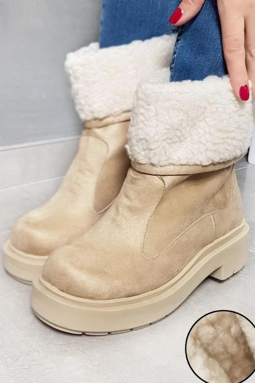Botine de dama din piele intoarsa