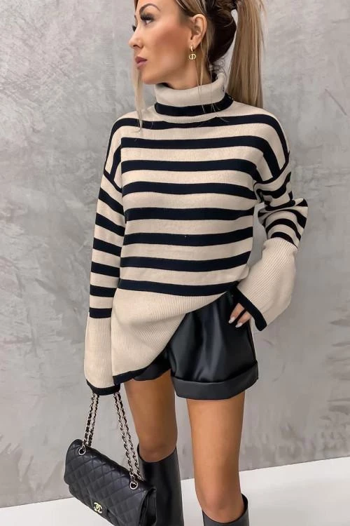 Pulover cu dungi polo