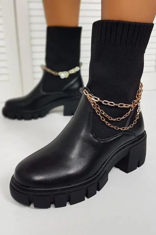 Botine de dama cu decor