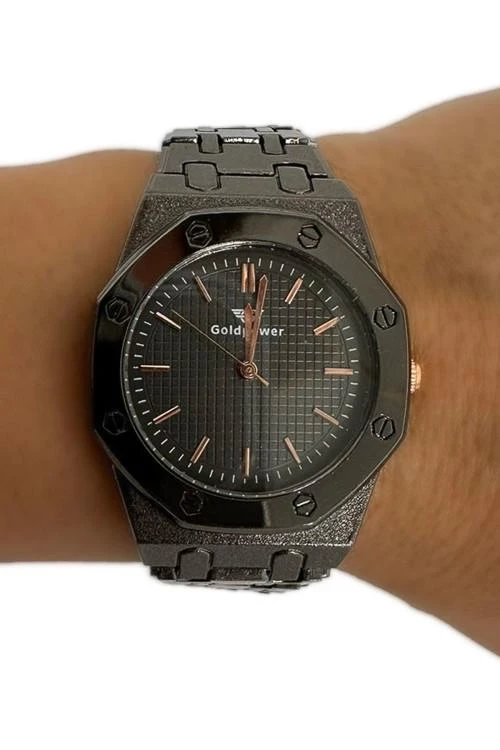 Ceas bărbătesc cu bratara metalica bicolor
