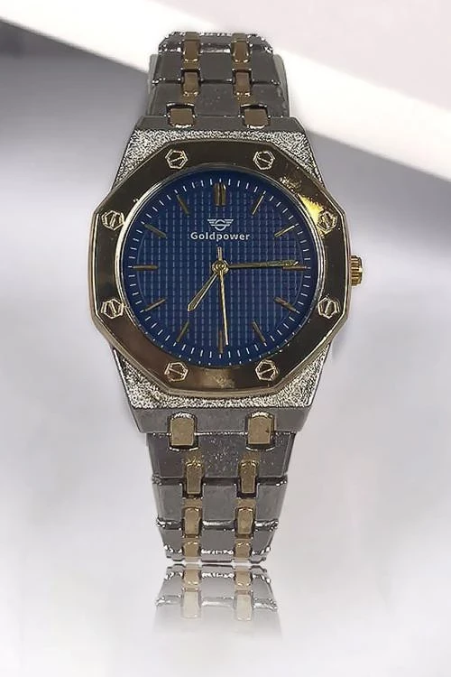 Ceas bărbătesc cu bratara metalica bicolor