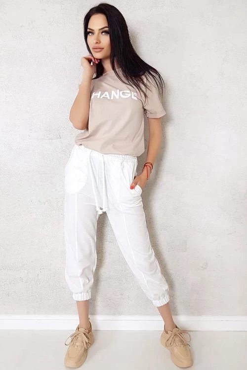Pantalon de sport cu sireturi pentru femei