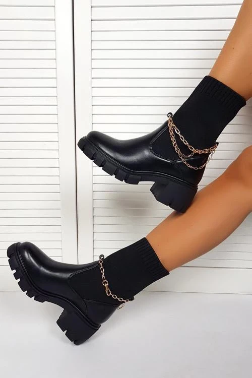 Botine de dama cu decor