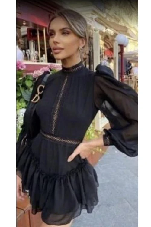 Rochie de dama cu maneci lungi