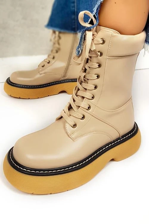 Botine de dama cu sireturi