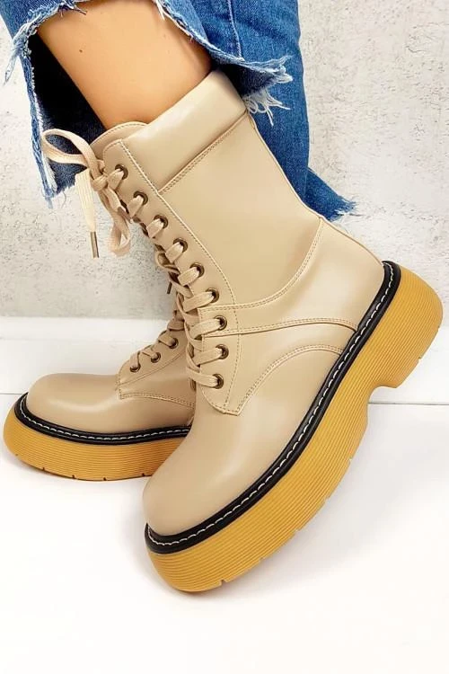 Botine de dama cu sireturi