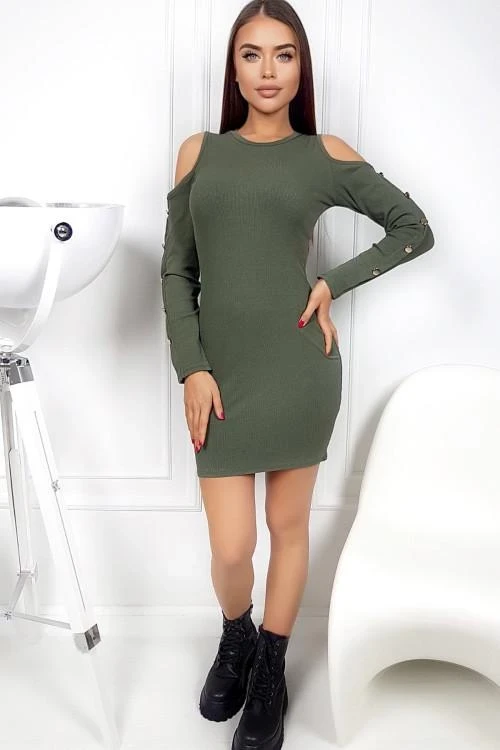 Rochie de dama cu croiala pe corp