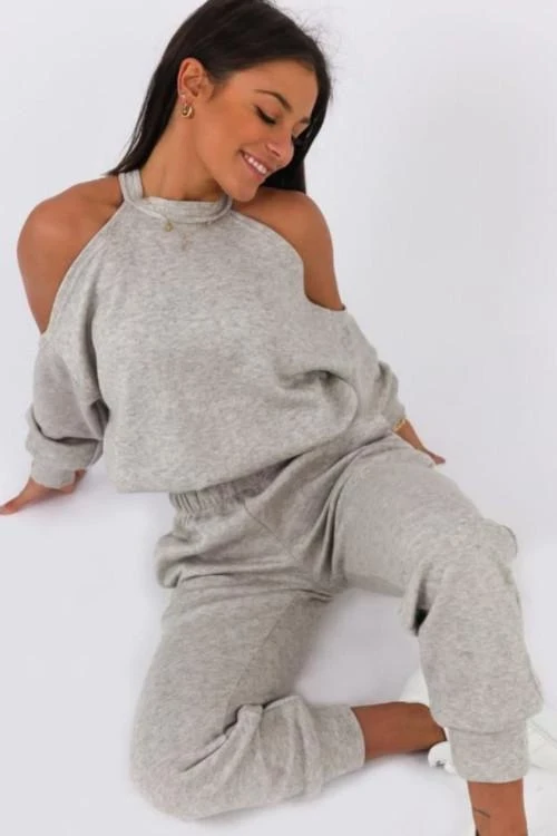 Ženski casual set sa otvorenim ramenima