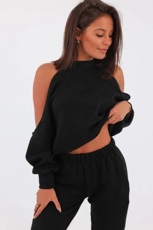 Ženski casual set sa otvorenim ramenima